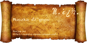 Muszka Ágnes névjegykártya